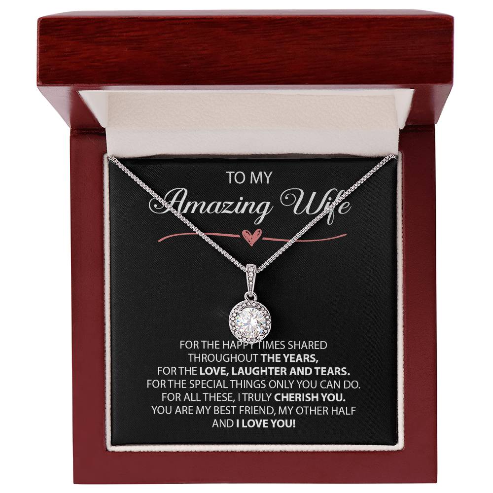 To My Amazing Wife, Mother's Day Gift For Wife Eternal Hope Necklace