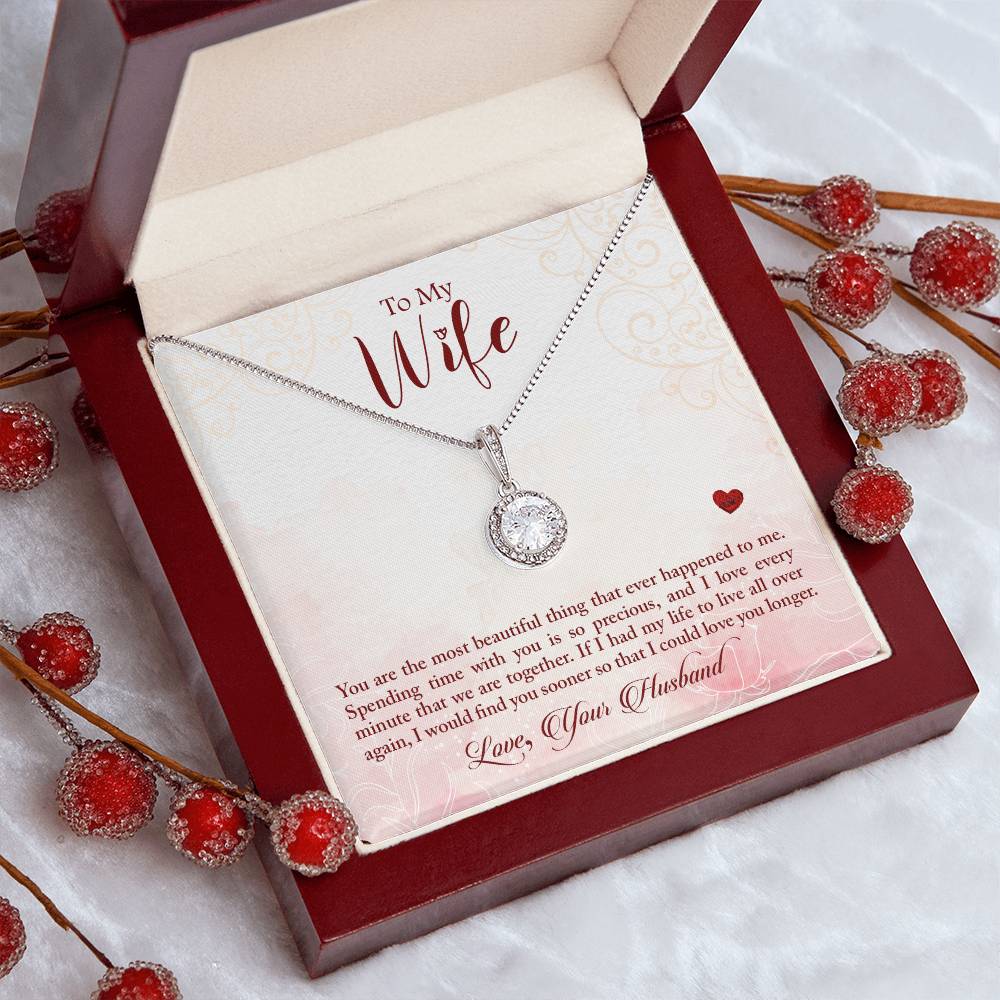 To My Wife, You Are The Most Beautiful Thing Eternal Hope Necklace