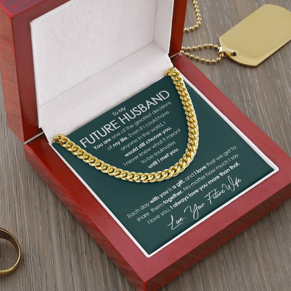 To My Future Husband Cuban Chain Necklace