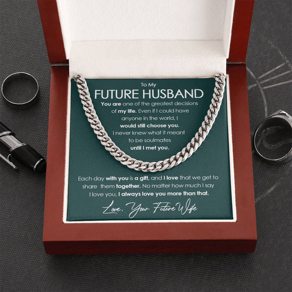 To My Future Husband Cuban Chain Necklace