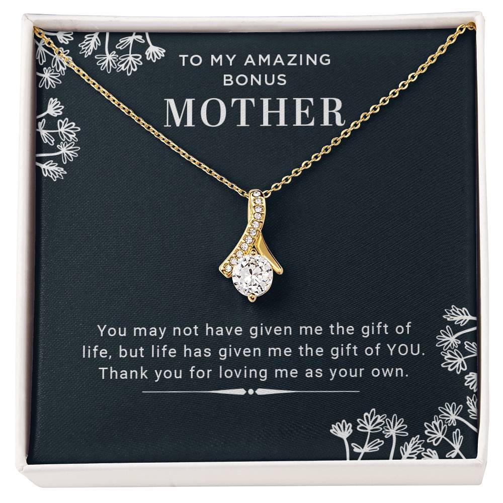 To My Amazing Bonus Mom Alluring Necklace