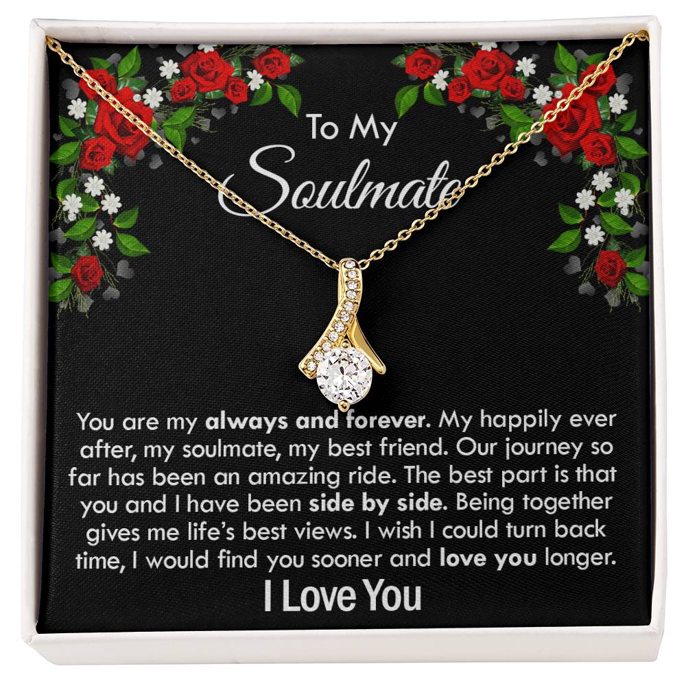 To My Soulmate Necklace, Birthday Gift For Her Alluring Necklace