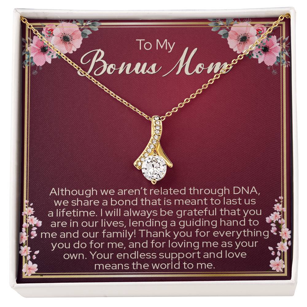 To My Bonus Mom, Mother's Day Gift For Step Mom Alluring Necklace