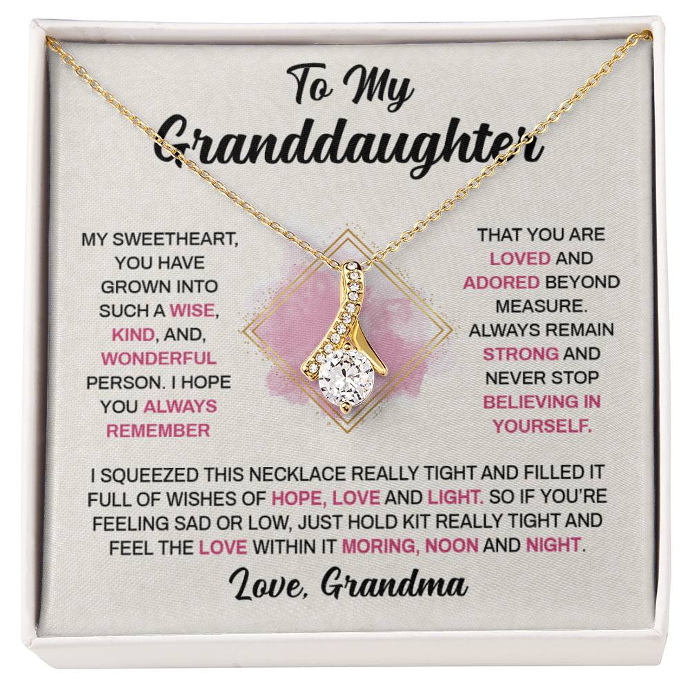 To My Granddaughter, Love Grandma Alluring Necklace