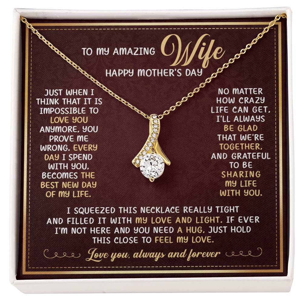 To My Amazing Wife - Mother's Day Gift For Wife Alluring Necklace