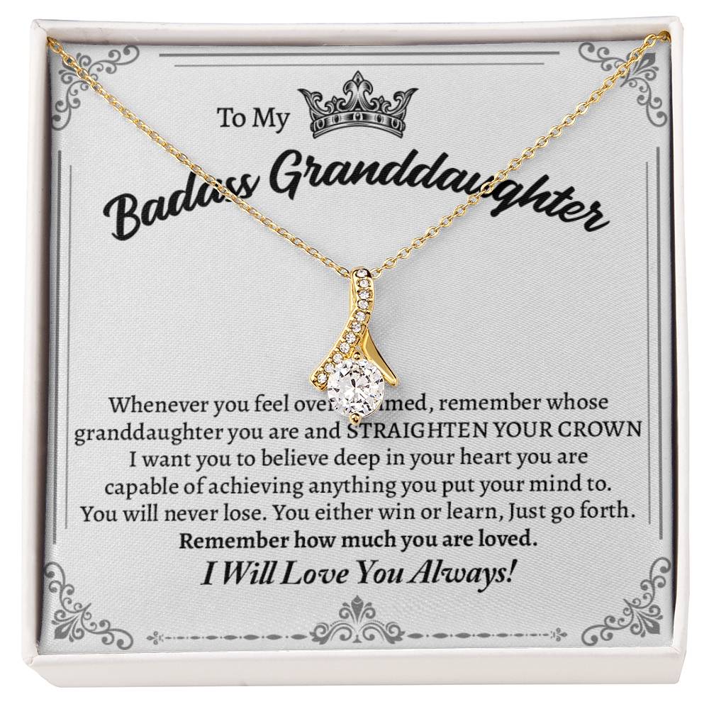 To My Badass Granddaughter, I Will Love You Always Alluring Necklace