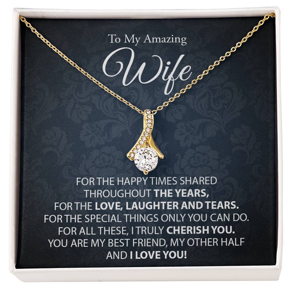 To My Amazing Wife, I Love You Alluring Necklace