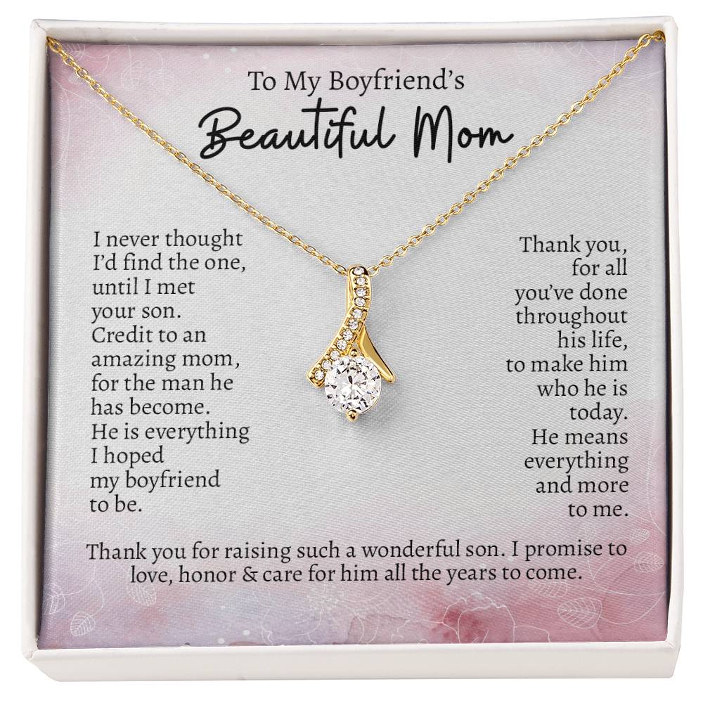 To My Boyfriend's Mom, Mother's Day Gift For Boyfriend's Mother Alluring Necklace