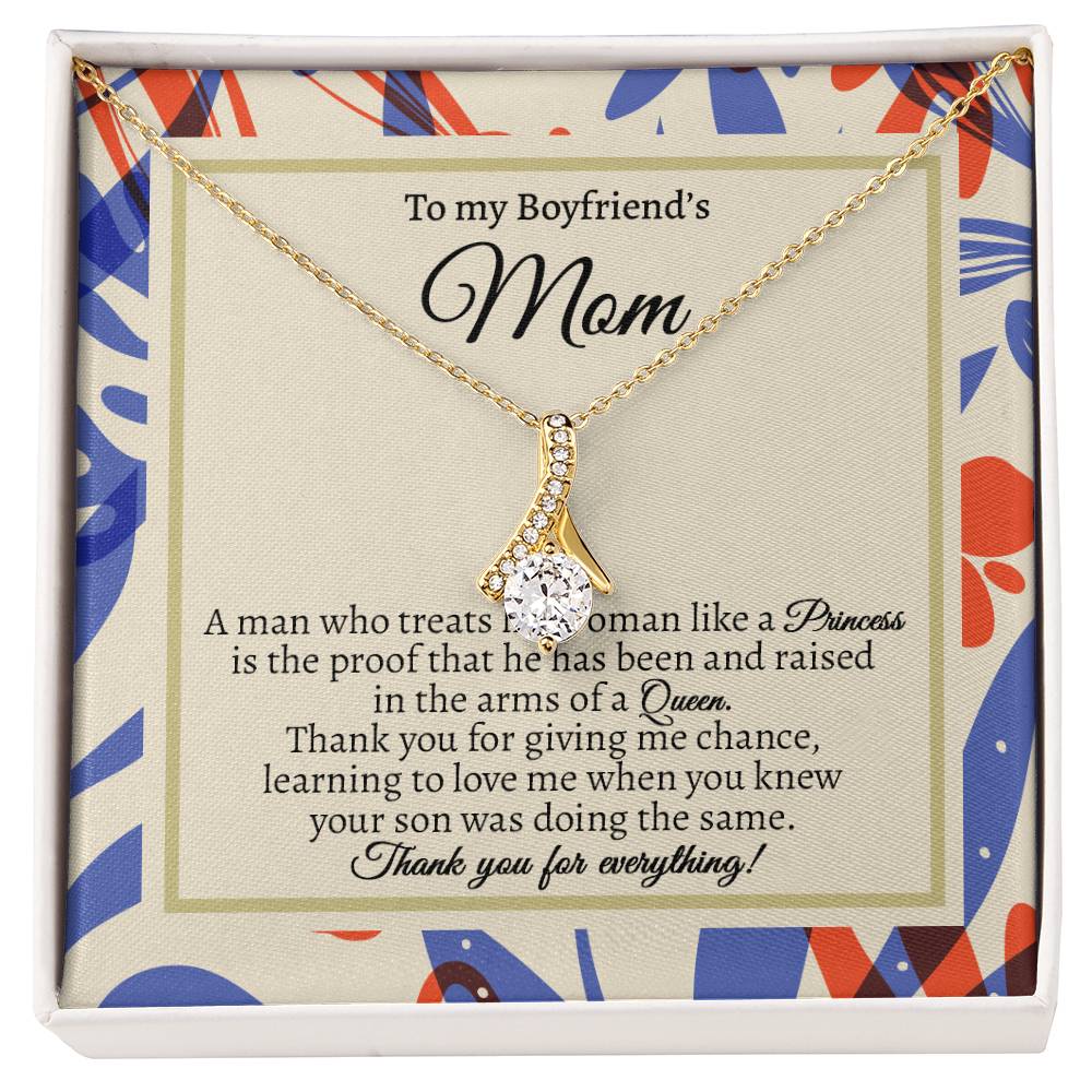 To My Boyfriend's Mom, Mother's Day Gift For Boyfriend's Mom Alluring Necklace