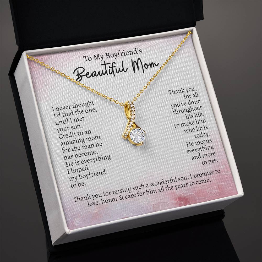 To My Boyfriend's Mom, Mother's Day Gift For Boyfriend's Mother Alluring Necklace