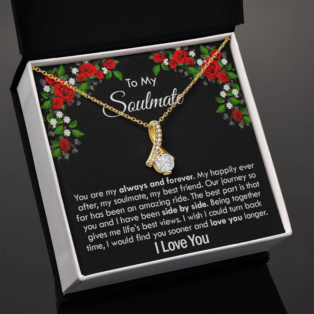 To My Soulmate Necklace, Birthday Gift For Her Alluring Necklace