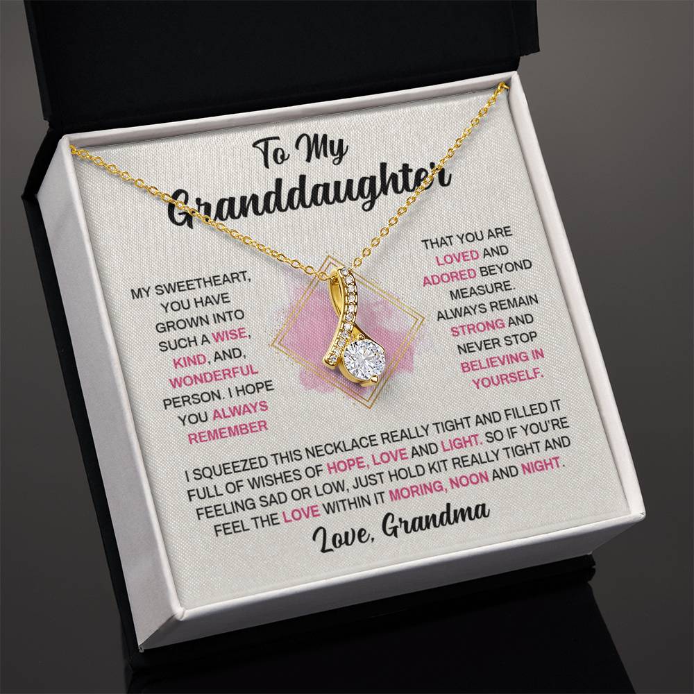 To My Granddaughter, Love Grandma Alluring Necklace