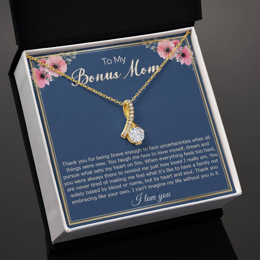 To My Bonus Mom, Mother's Day Gift For Step Mother Alluring Necklace