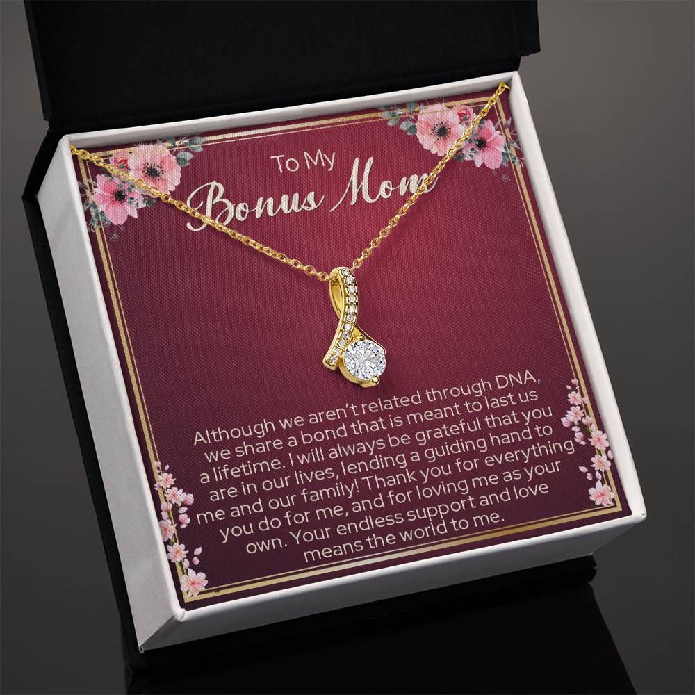 To My Bonus Mom, Mother's Day Gift For Step Mom Alluring Necklace