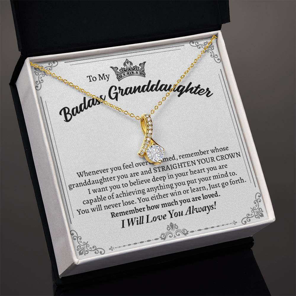 To My Badass Granddaughter, I Will Love You Always Alluring Necklace