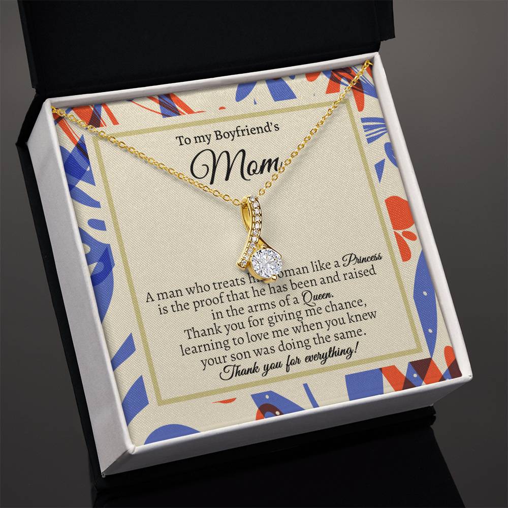 To My Boyfriend's Mom, Mother's Day Gift For Boyfriend's Mom Alluring Necklace