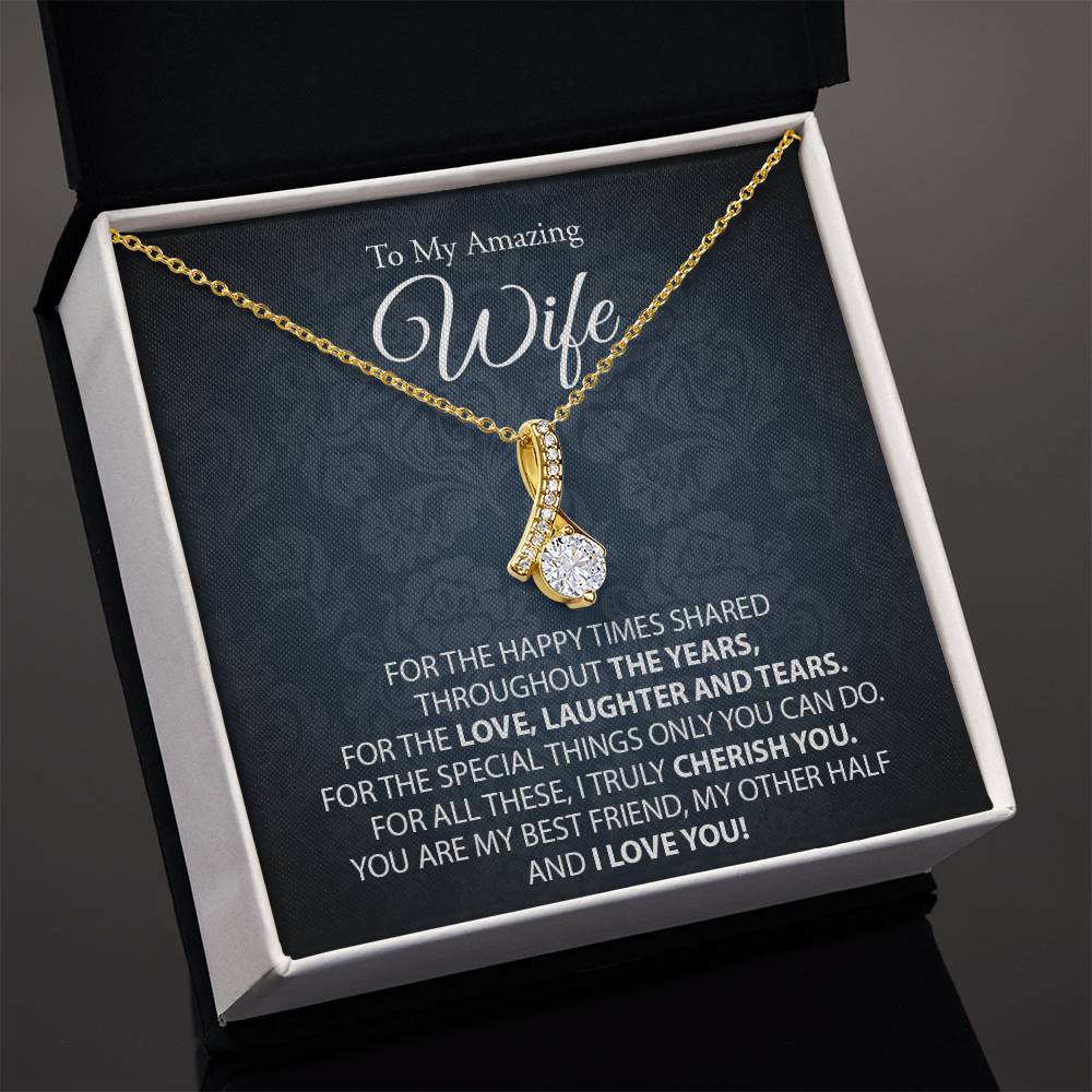 To My Amazing Wife, I Love You Alluring Necklace