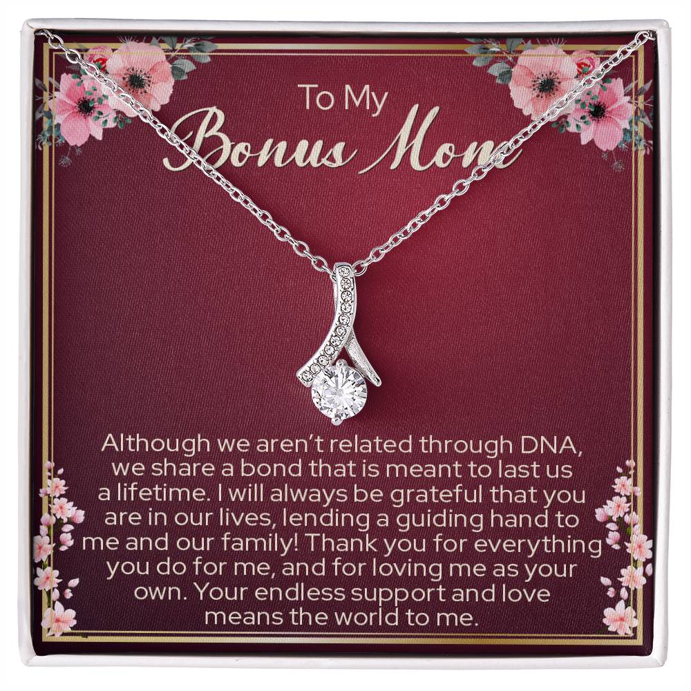 To My Bonus Mom, Mother's Day Gift For Step Mom Alluring Necklace