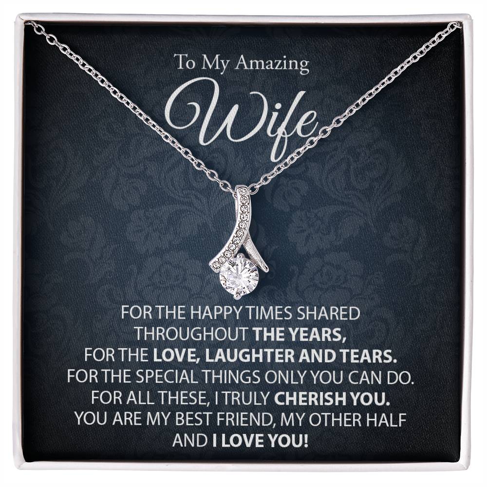 To My Amazing Wife, I Love You Alluring Necklace