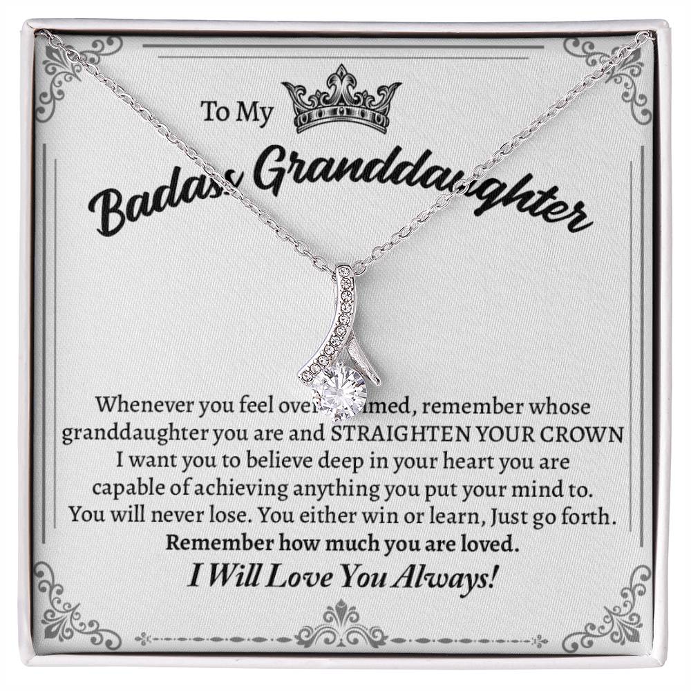 To My Badass Granddaughter, I Will Love You Always Alluring Necklace