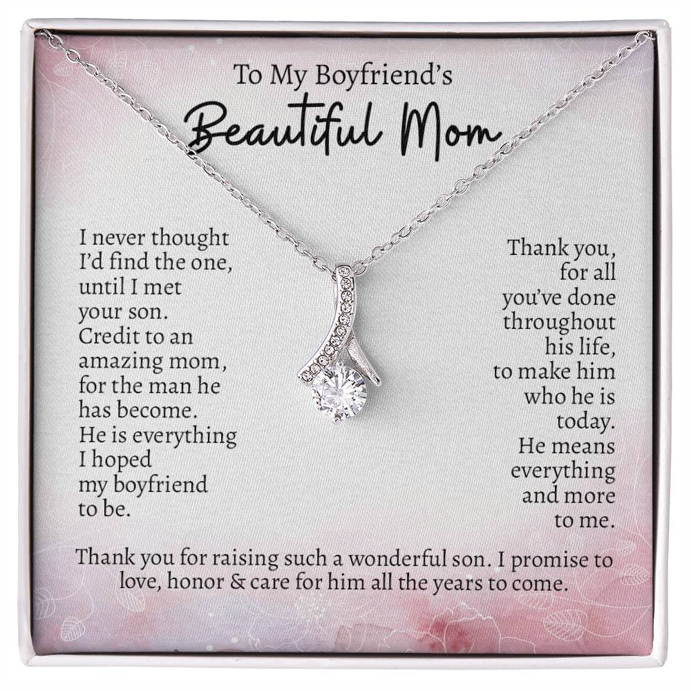 To My Boyfriend's Mom, Mother's Day Gift For Boyfriend's Mother Alluring Necklace