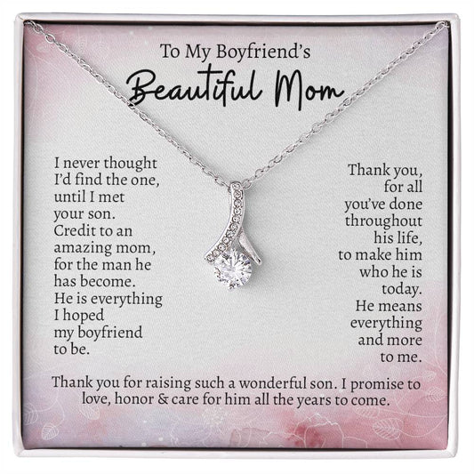 To My Boyfriend's Mom, Mother's Day Gift For Boyfriend's Mother Alluring Necklace