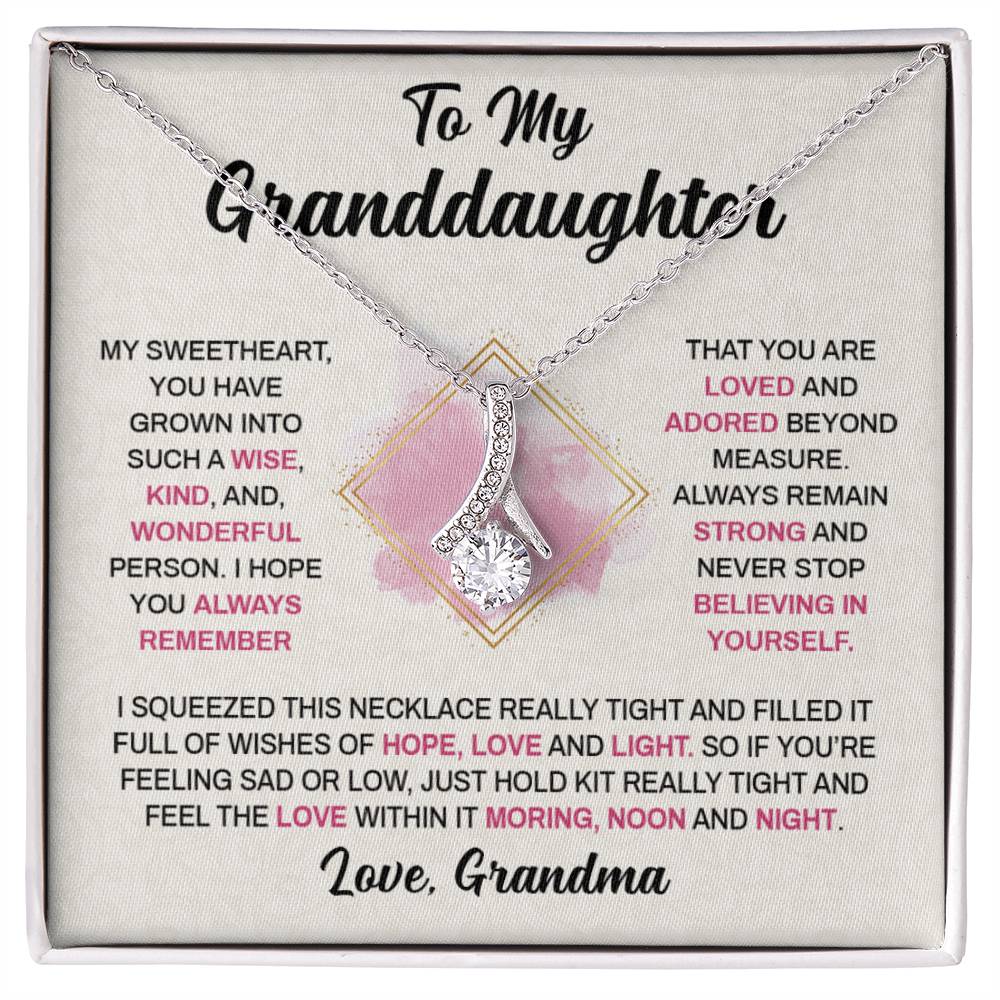 To My Granddaughter, Love Grandma Alluring Necklace