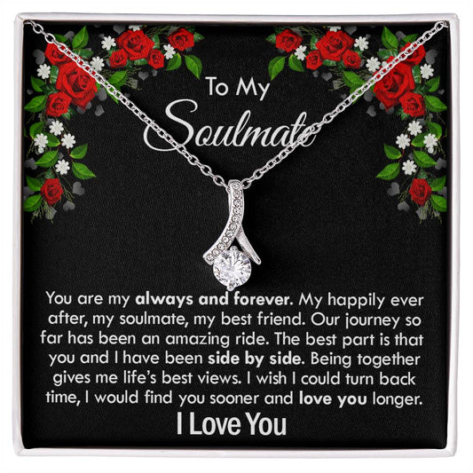 To My Soulmate Necklace, Birthday Gift For Her Alluring Necklace