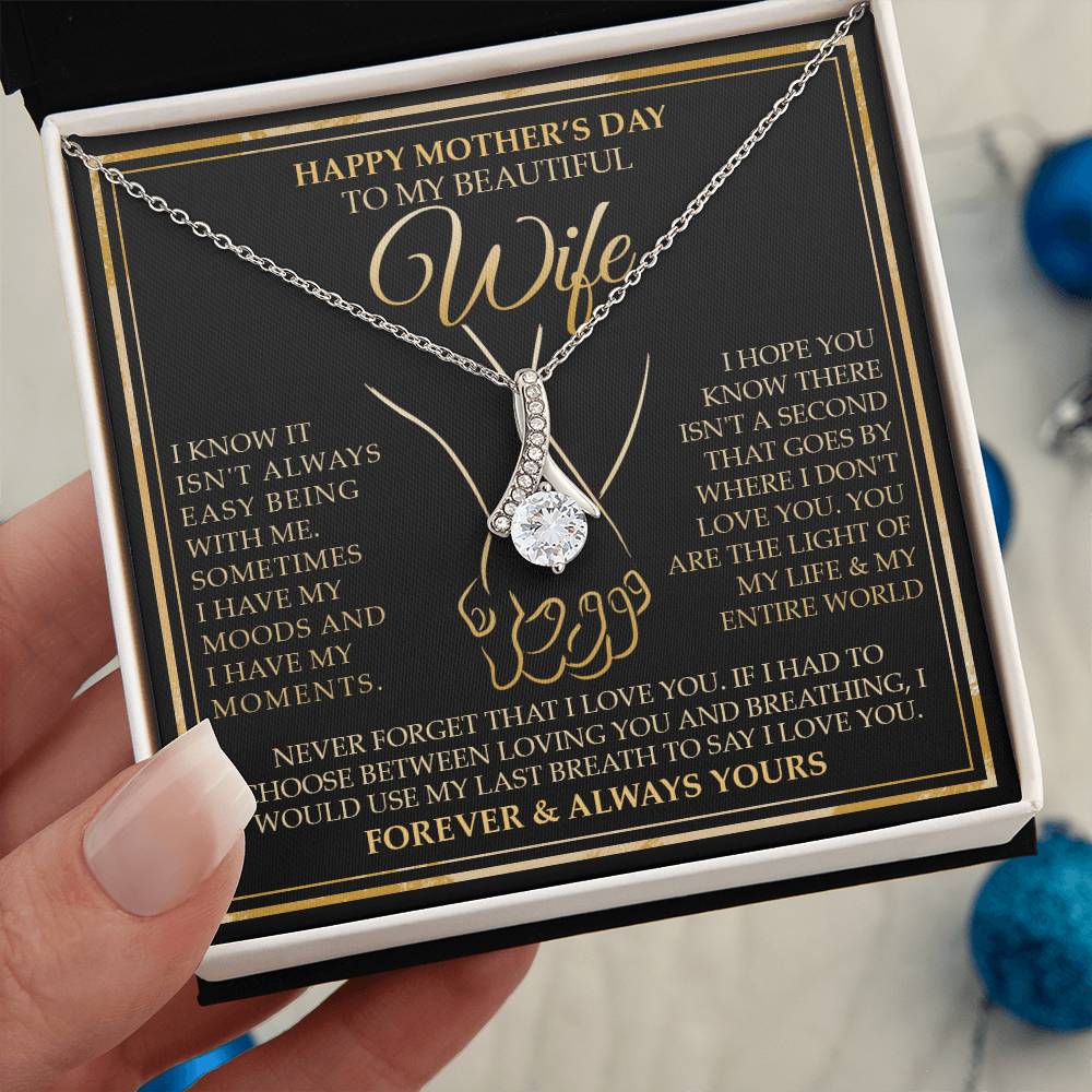 To My Beautiful Wife - Happy Mother's Day Alluring Necklace