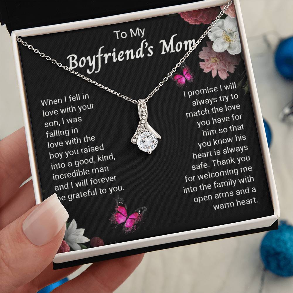 To My Boyfriend's Mom, Mother's Day Gift For Boyfriend's Mother Alluring Necklace