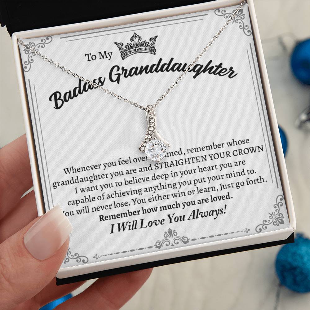 To My Badass Granddaughter, I Will Love You Always Alluring Necklace