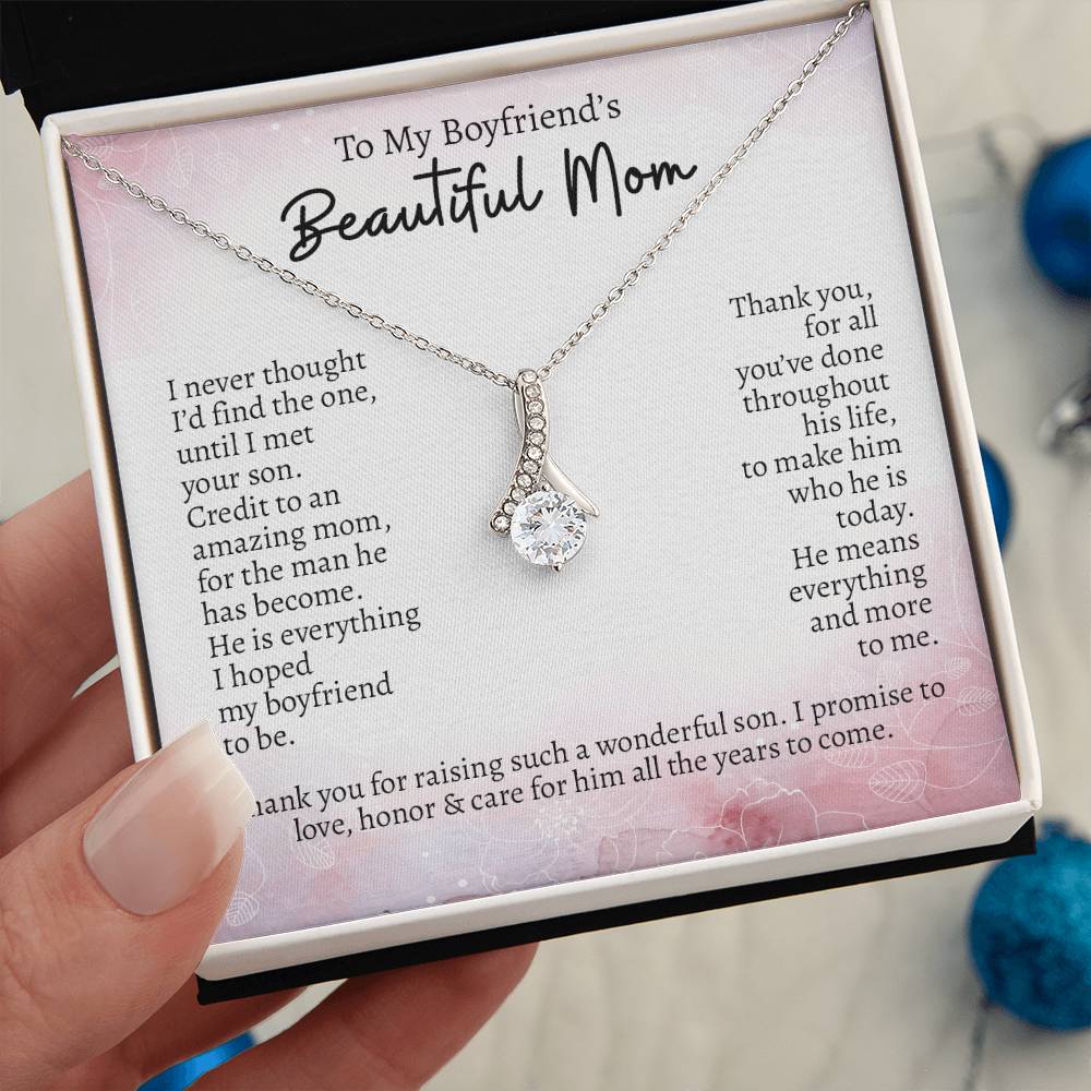 To My Boyfriend's Mom, Mother's Day Gift For Boyfriend's Mother Alluring Necklace