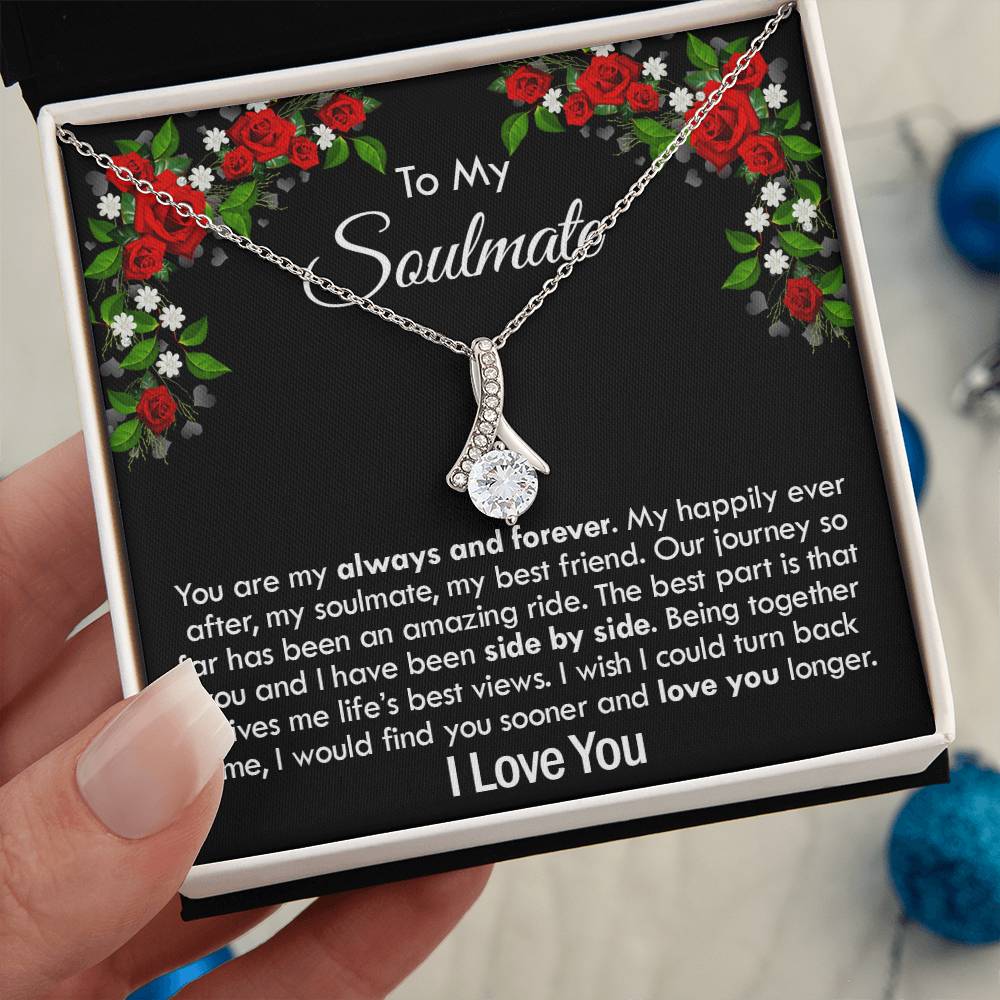 To My Soulmate Necklace, Birthday Gift For Her Alluring Necklace