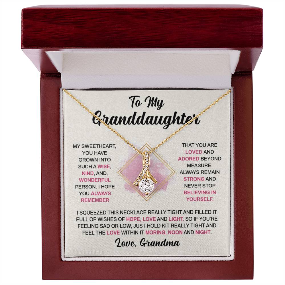 To My Granddaughter, Love Grandma Alluring Necklace