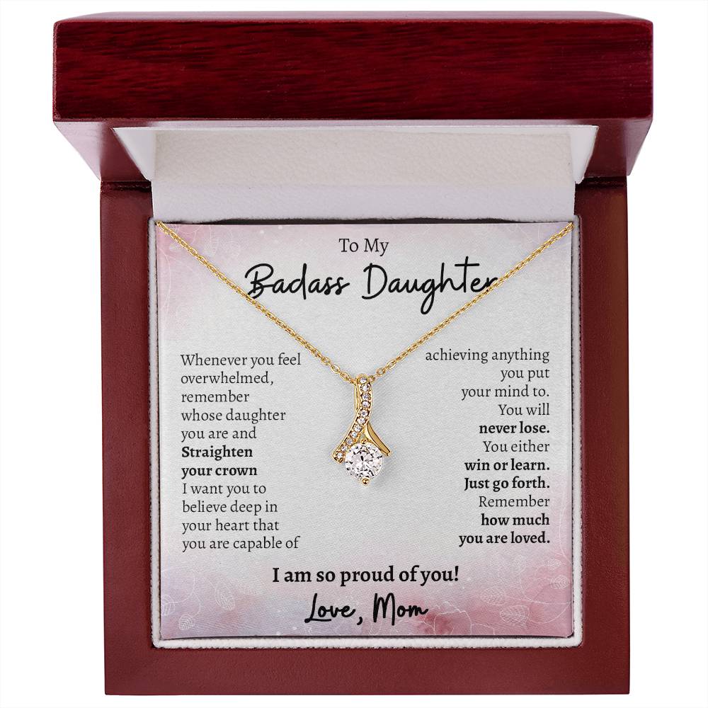 To My Badass Daughter, Gifts From Mom Alluring Necklace