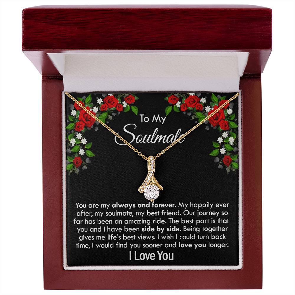 To My Soulmate Necklace, Birthday Gift For Her Alluring Necklace