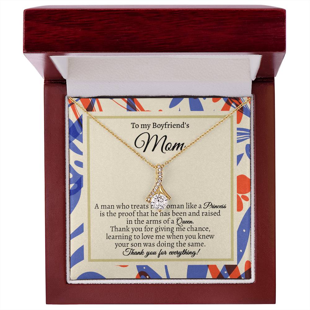 To My Boyfriend's Mom, Mother's Day Gift For Boyfriend's Mom Alluring Necklace