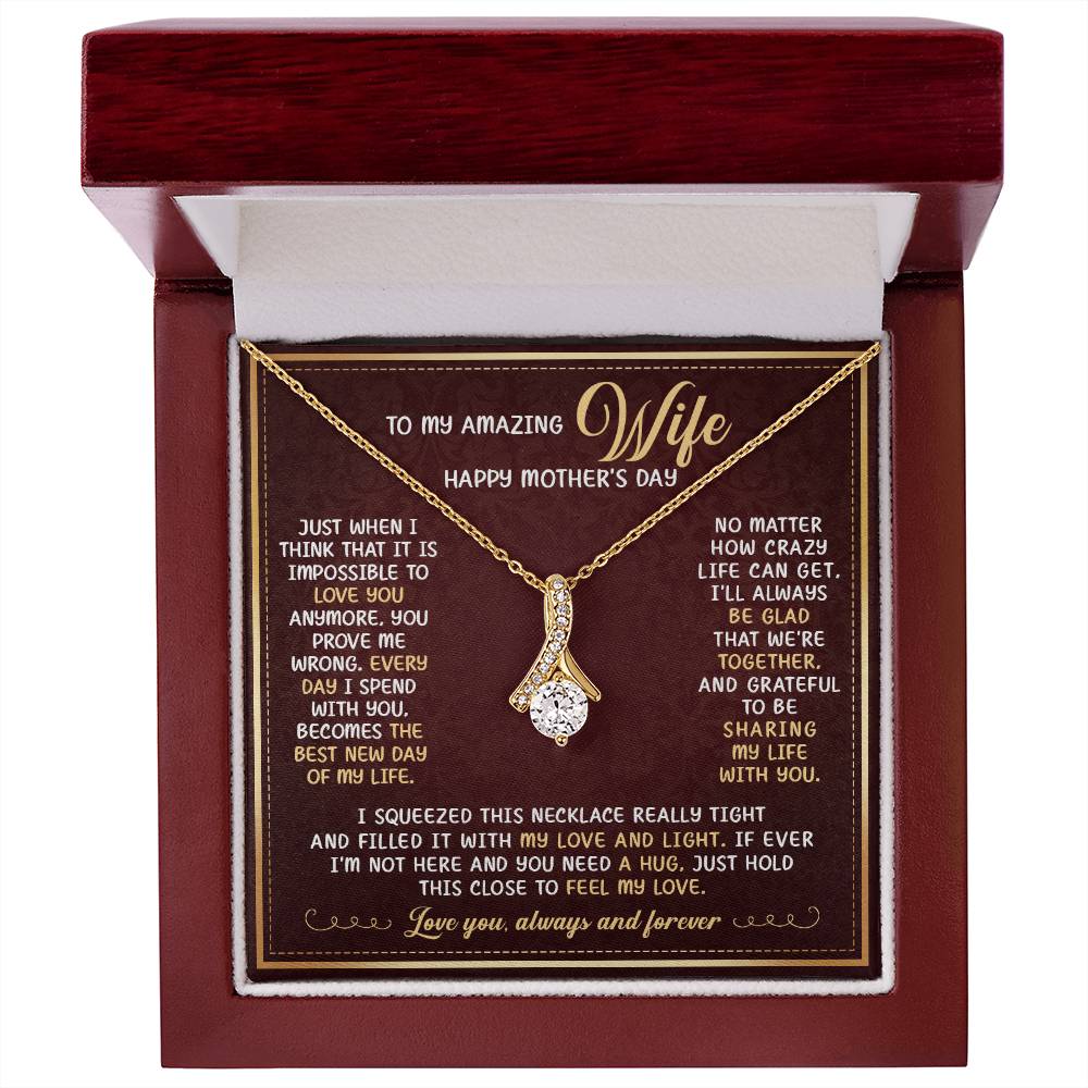 To My Amazing Wife - Mother's Day Gift For Wife Alluring Necklace