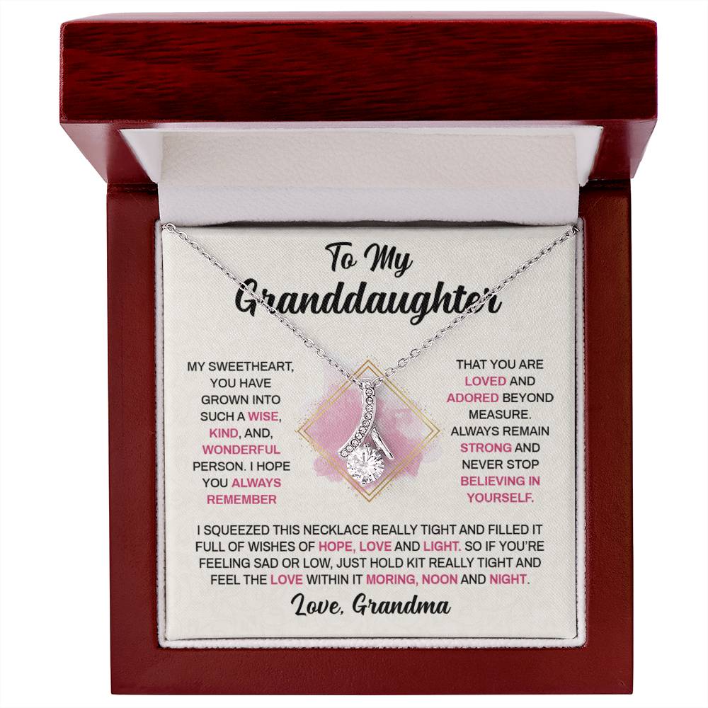 To My Granddaughter, Love Grandma Alluring Necklace