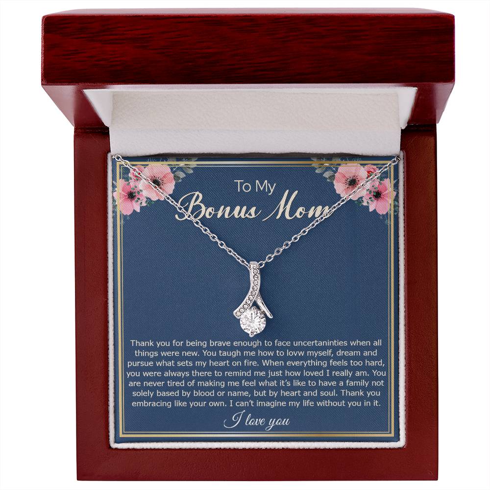 To My Bonus Mom, Mother's Day Gift For Step Mother Alluring Necklace