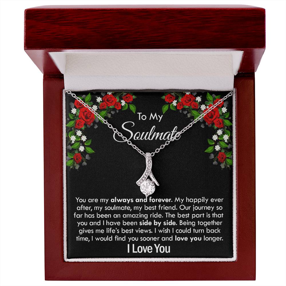 To My Soulmate Necklace, Birthday Gift For Her Alluring Necklace