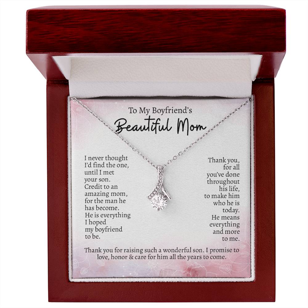 To My Boyfriend's Mom, Mother's Day Gift For Boyfriend's Mother Alluring Necklace