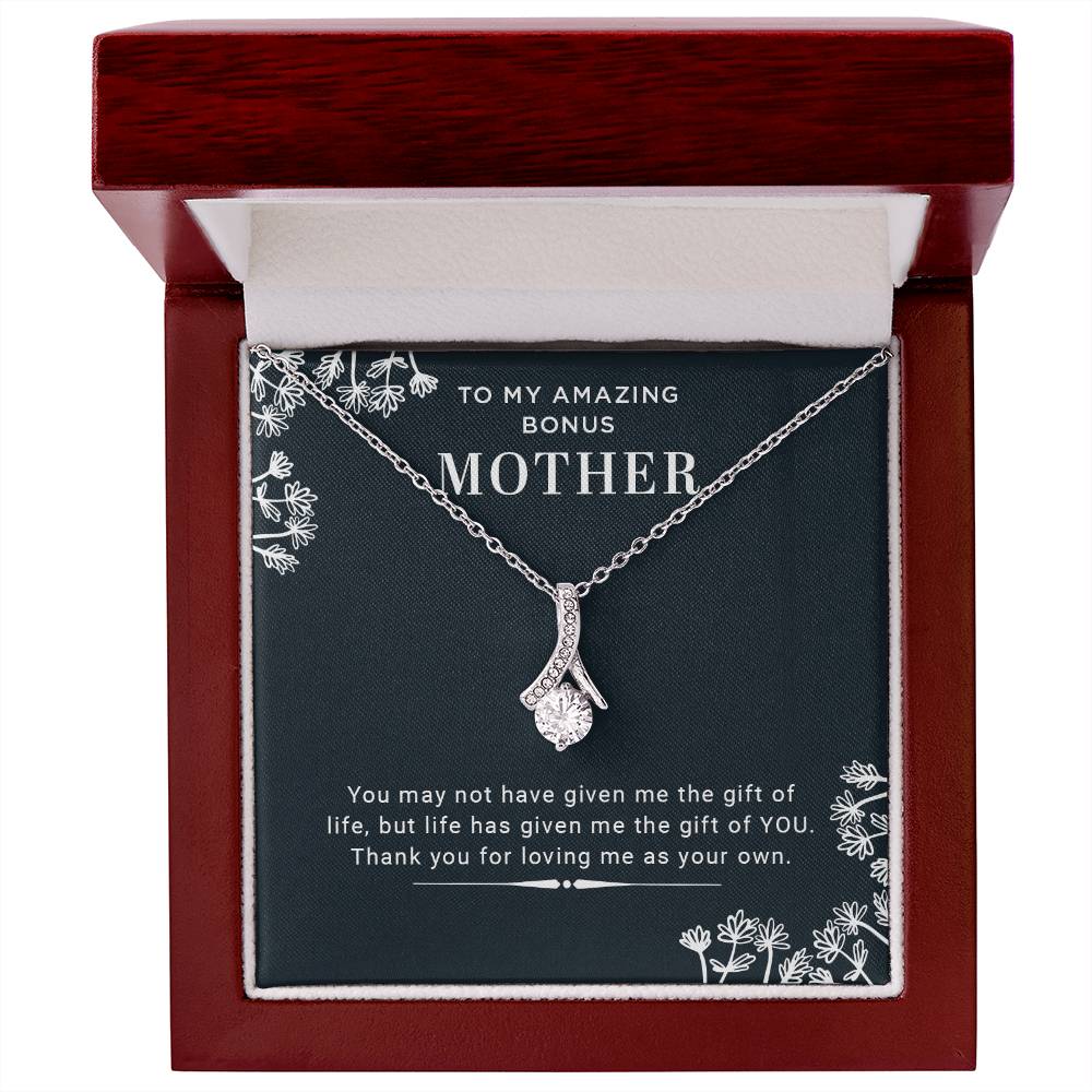 To My Amazing Bonus Mom Alluring Necklace