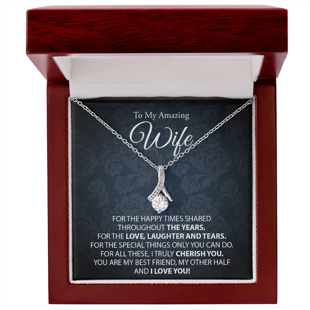 To My Amazing Wife, I Love You Alluring Necklace