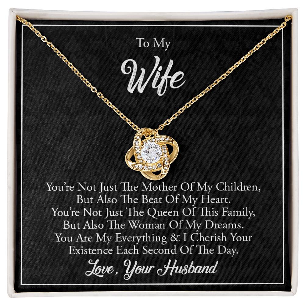 To My Wife, Gift From Husband Love Knot Necklace