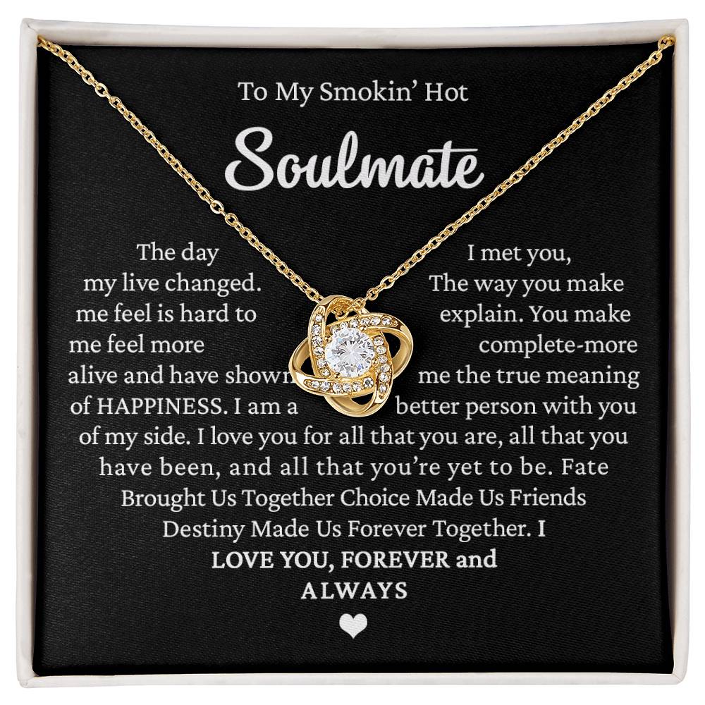 To My Queen, Valentine's Day Gift For Soulmate Love Knot Necklace