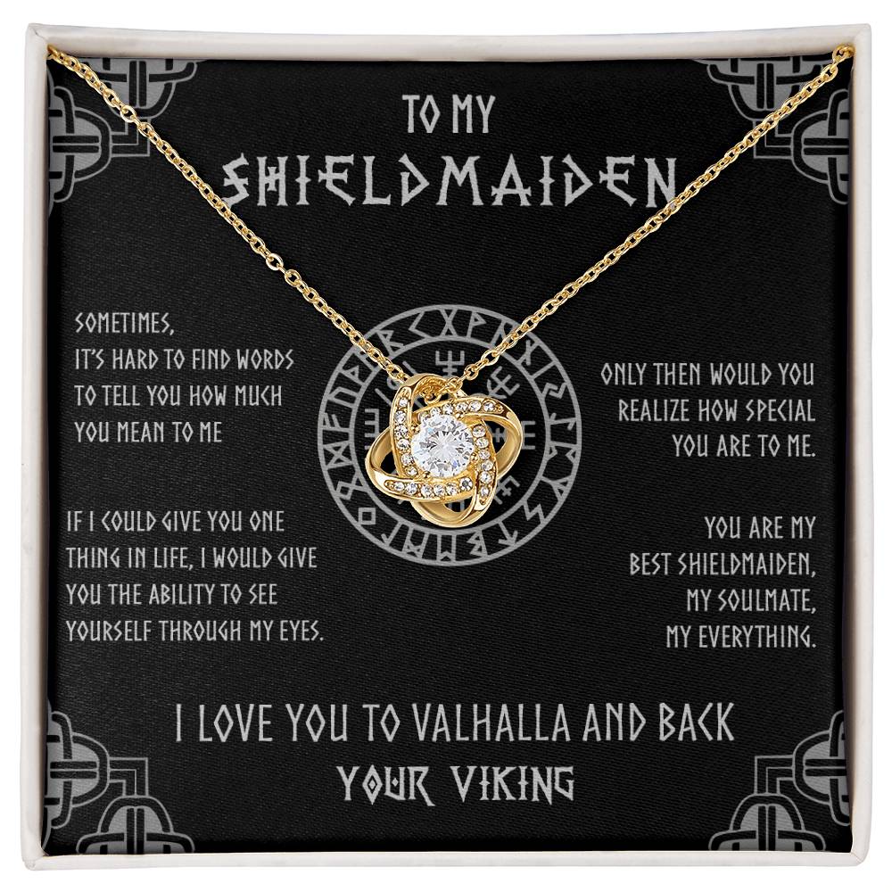 To My Shieldmaiden Necklace, Gift For Wife