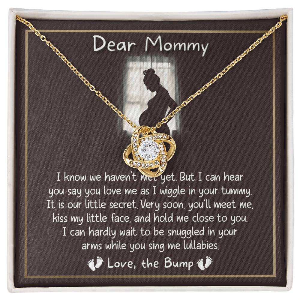 Dear Mommy From Baby, Mother's Day Gift For New Mom, Gift For Mom Love Knot Necklace