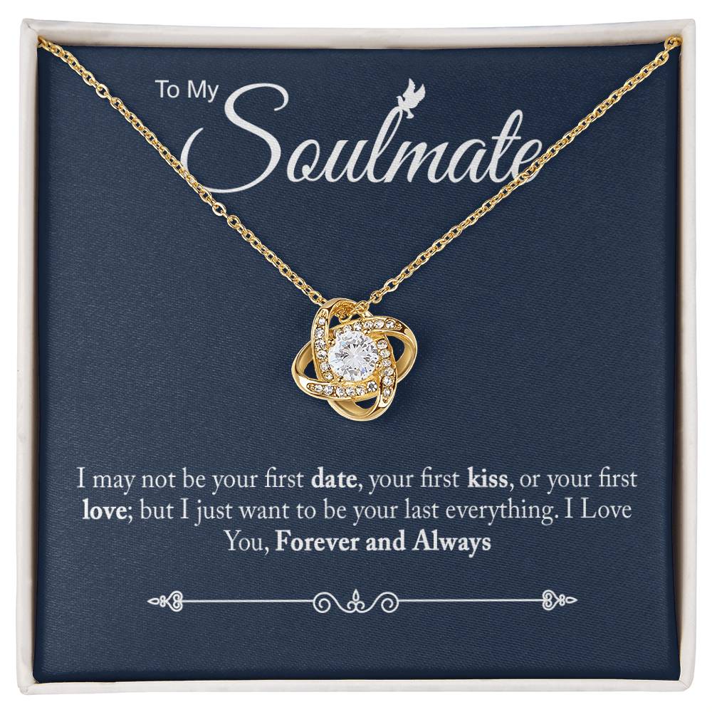 To My Soulmate - I Love You Love Knot Necklace