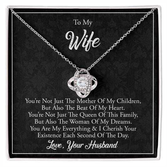 To My Wife, Gift From Husband Love Knot Necklace